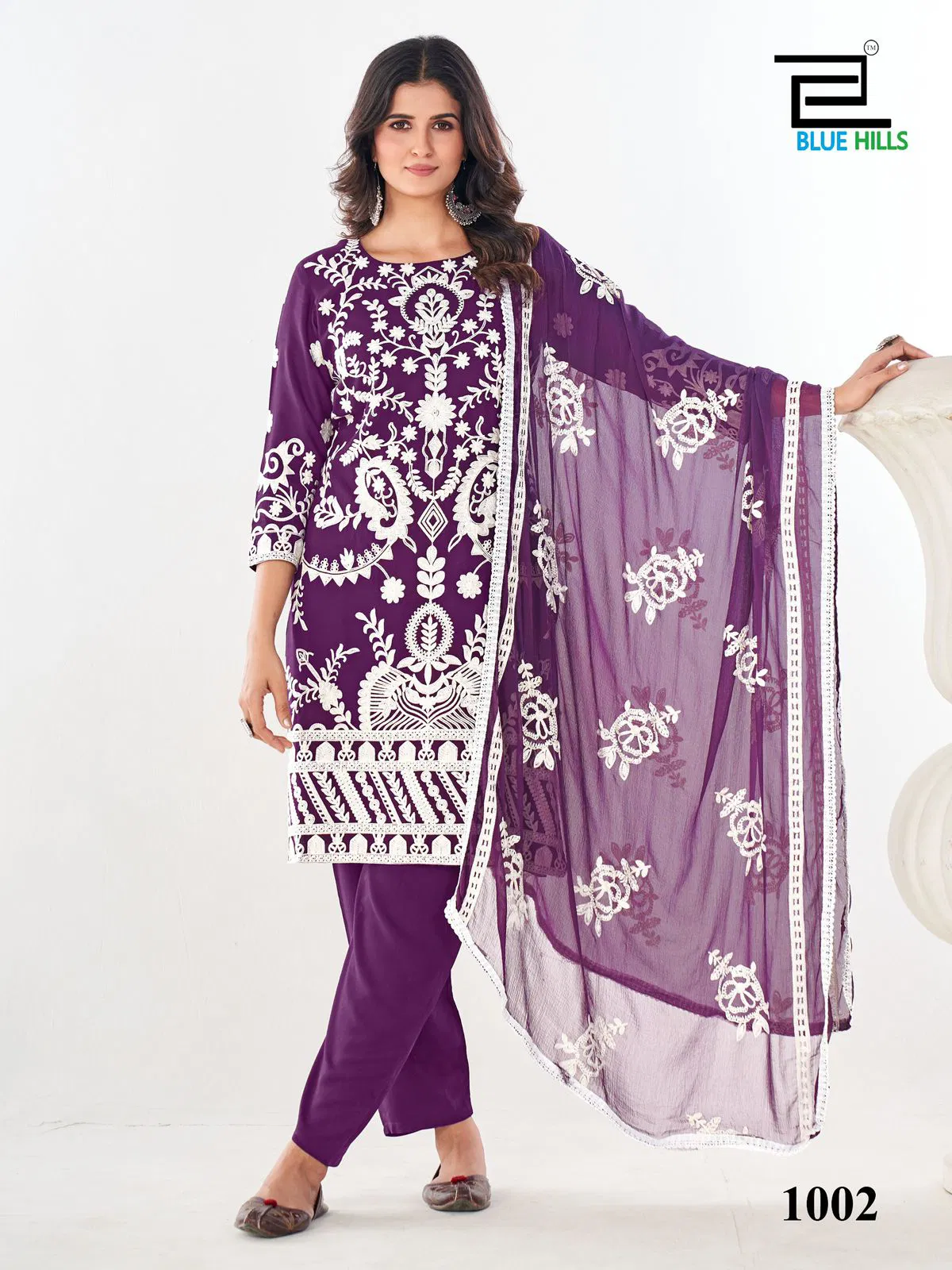Sahiba By Blue Hills Rayon Heavy Work Designer Kurti With Bottom Dupatta Wholesale Online
